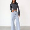 Clothing Charcoal Clothing Basics Edit | Danika Long Sleeve Top (Charcoal)