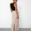 Clothing Charcoal Clothing Workwear | Malakai Maxi Skirt (Beige)