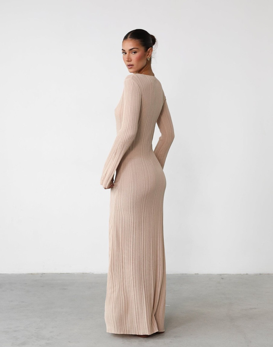 Clothing Q-Trend Maxi Dresses | Harmonia Maxi Dress (Beige)