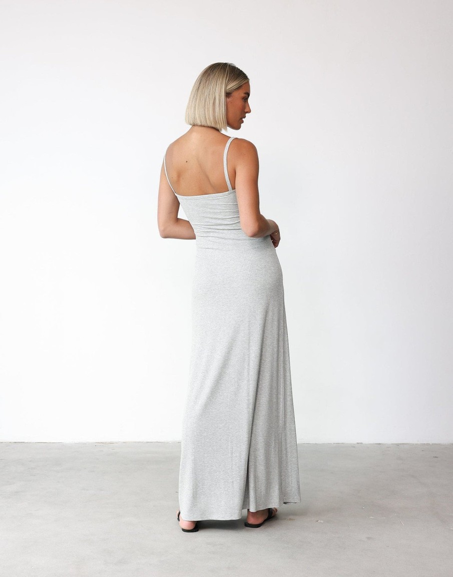 Clothing CHARCOAL Basics Edit | Helia Maxi Dress (Grey Marle)