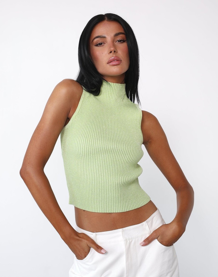 Clothing Into Fashion Basics Edit | Lorelai Tank Top (Lime Green)