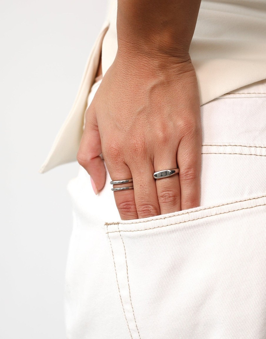 Accessories CHARCOAL Rings | Sabre Ring (Silver)