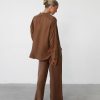 Clothing White Closet Partywear | Ranna Long Sleeve Shirt (Mocha)