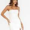 Clothing Charcoal Clothing Partywear | Natalee Mini Dress (White)