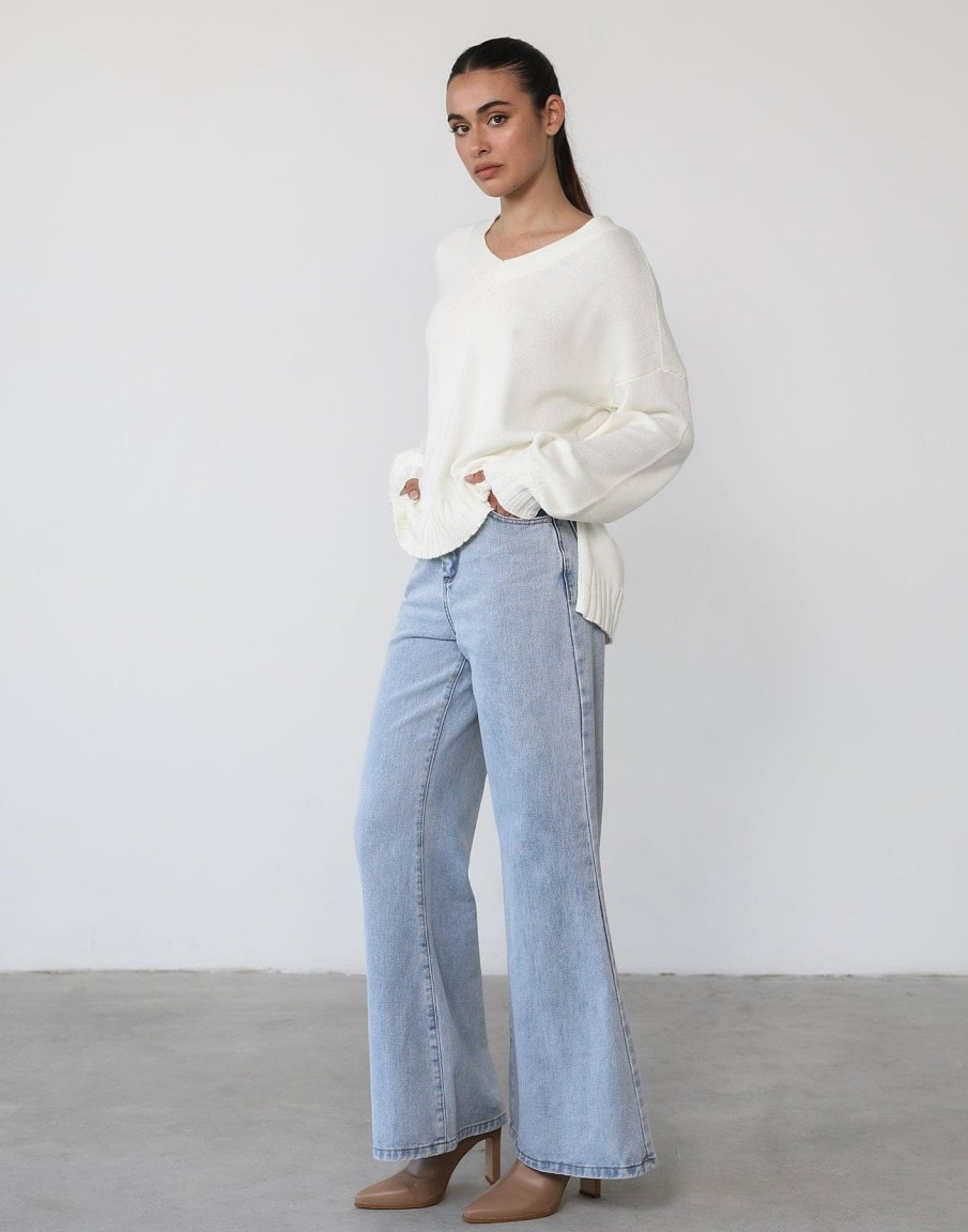 Clothing White Closet Knitwear | Alejandra Jumper (Cream)