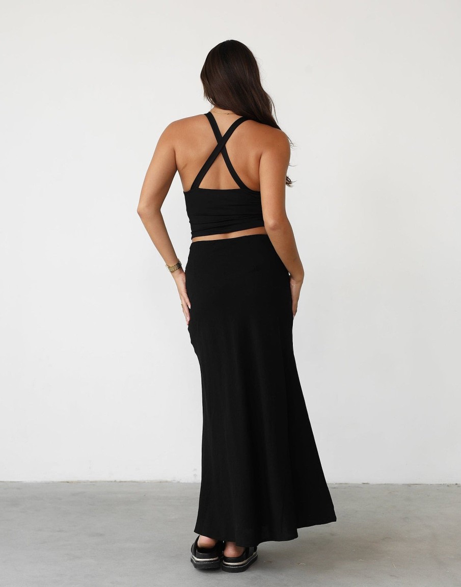 Clothing CHARCOAL Basics Edit | Shannon Maxi Skirt (Black)