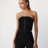 Clothing Charcoal Clothing Crop Tops | Scarlet Corset Top (Black)