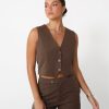 Clothing Charcoal Clothing Workwear | Astylar Vest Top (Coffee)