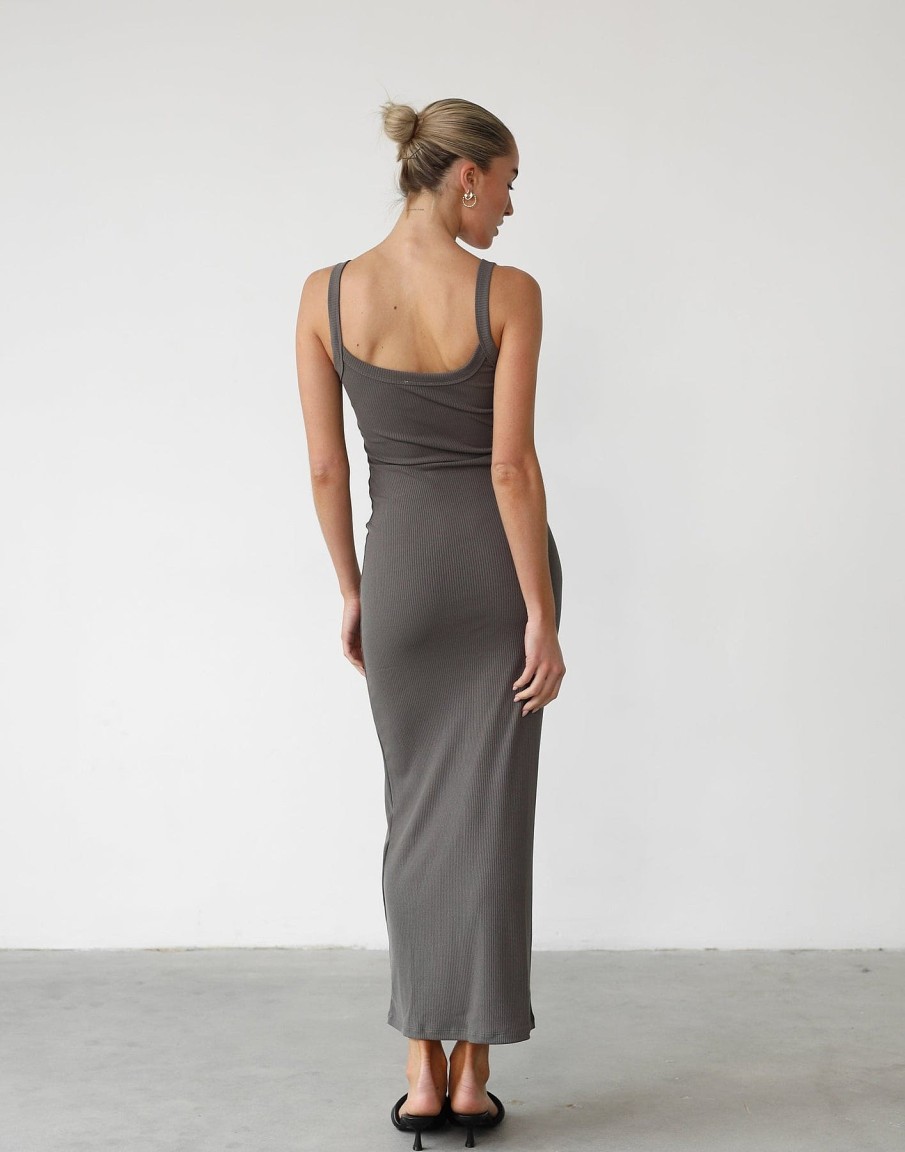 Clothing Qtrend Basics Edit | Skyler Maxi Dress (Slate)