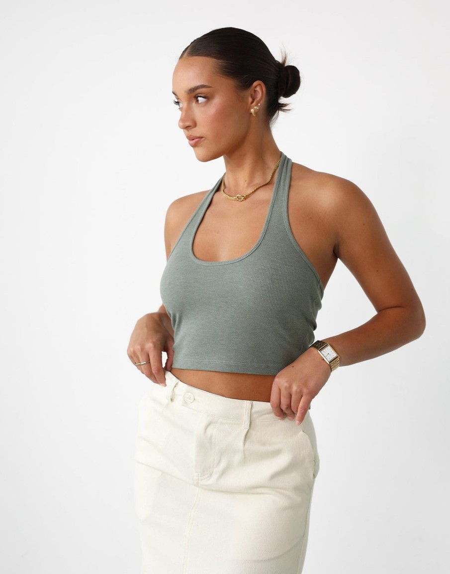 Clothing Pink Diamond Basics Edit | Eve Top (Olive)