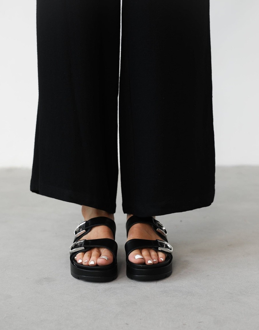 Shoes Therapy | Link Sandals (Black Smooth) - By Therapy