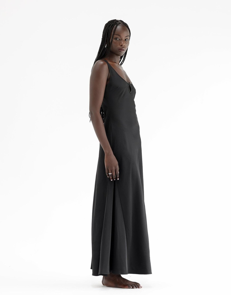 Clothing Charcoal Clothing Maxi Dresses | Charlotte Maxi Dress (Black)