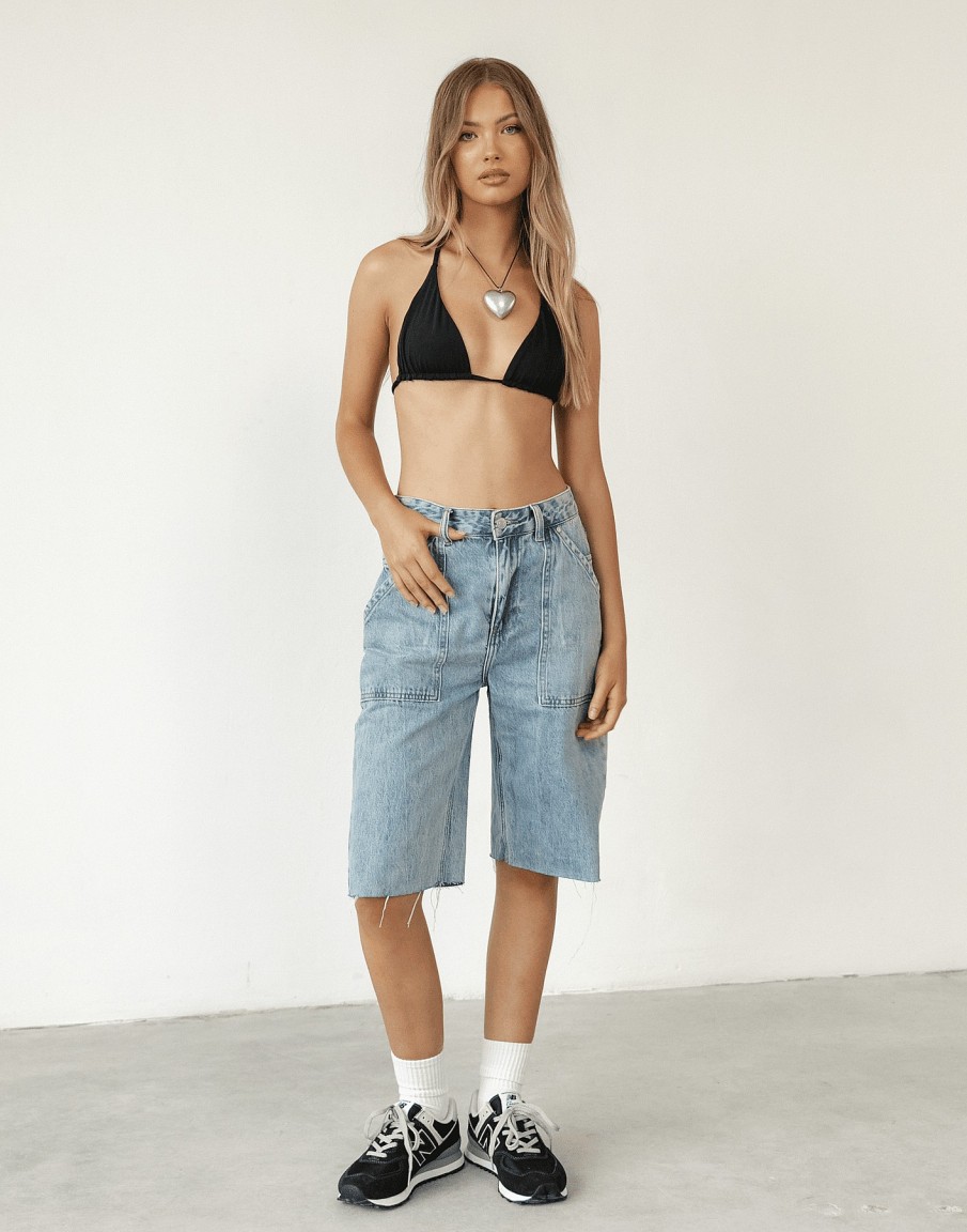 Clothing Charcoal Clothing Denim Edit | Montana Jorts (Blue)