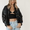 Clothing Lioness Jackets + Coats | Kenny Bomber (Jet Black) -By Lioness