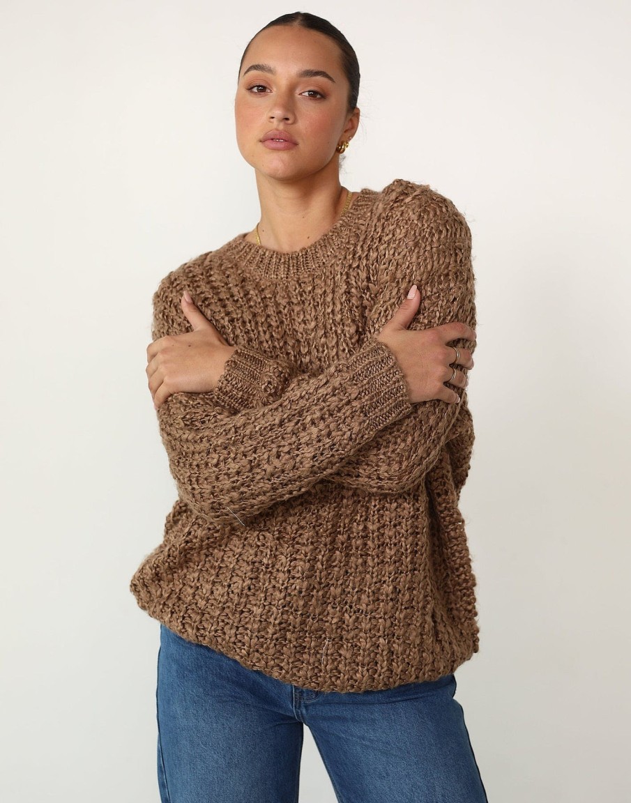 Clothing White Closet Knitwear | Emme Jumper (Taupe)