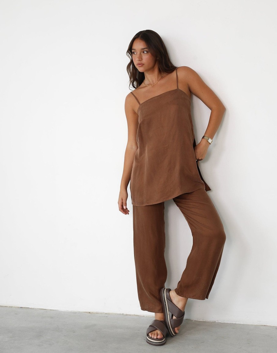 Clothing White Closet Pants | Elska Pants (Mocha)