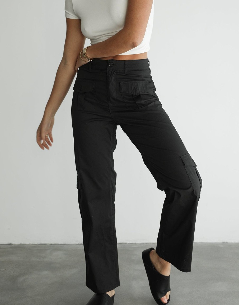 Clothing Charcoal Clothing Basics Edit | Criezelle Pants (Black)