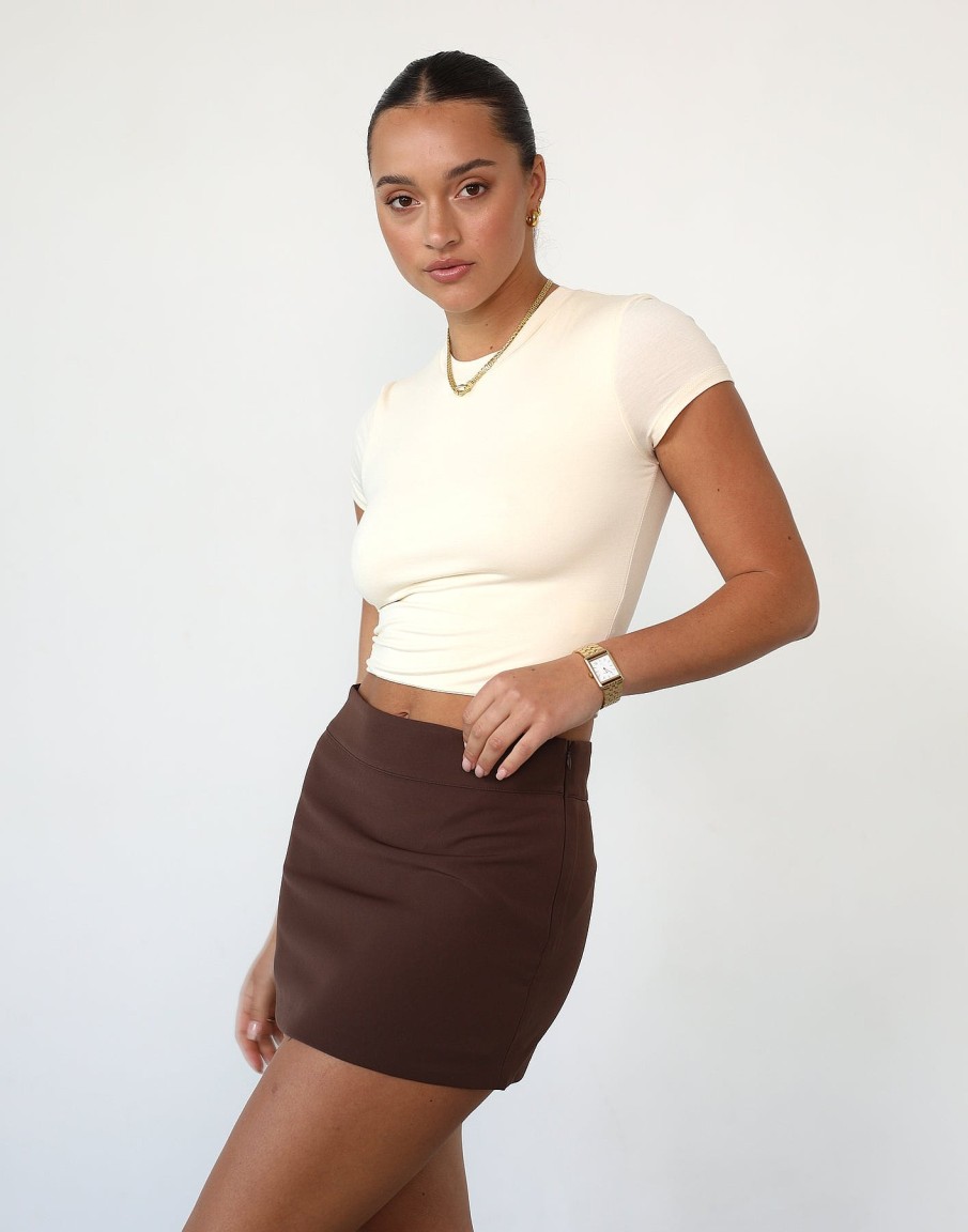 Clothing Charcoal Clothing Partywear | Ashwood Mini Skirt (Cocoa)