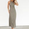 Clothing Charcoal Clothing Maxi Dresses | Keeping Busy Maxi Dress (Khaki)