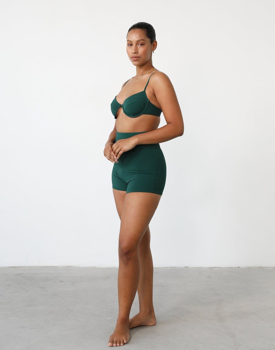 Clothing Charcoal Clothing Swim Tops | Starboard Balconette Bikini Top (Lake Green)