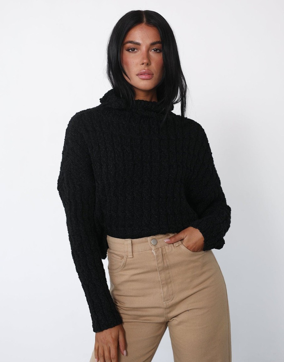 Clothing Qtrend Knitwear | Hayes Knit Jumper (Black)