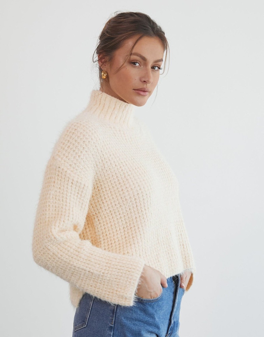 Clothing Pink Diamond Knitwear | Asha Knit Jumper (Cream)