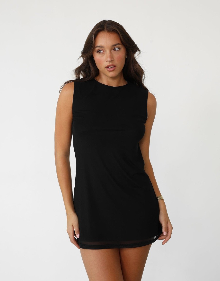 Clothing CHARCOAL Mini Dresses | Deona Mini Dress (Black)