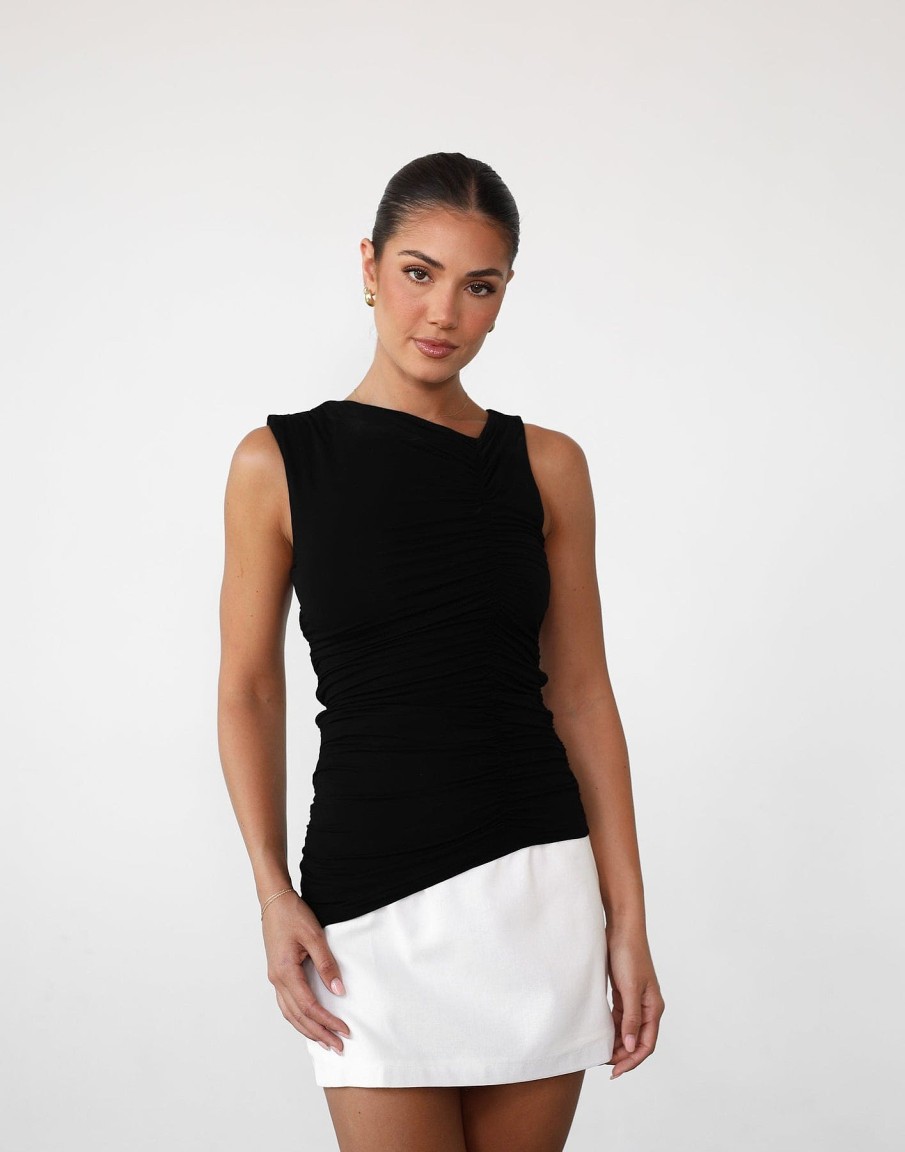 Clothing Charcoal Clothing Basics Edit | Delphine Tank Top (Black)