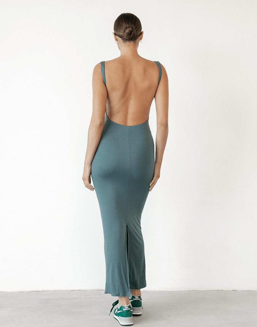 Clothing Charcoal Clothing Maxi Dresses | With Grace Maxi Dress (Teal)