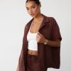 Clothing White Closet Shirts + Blouses | Amalie Shirt (Chestnut)