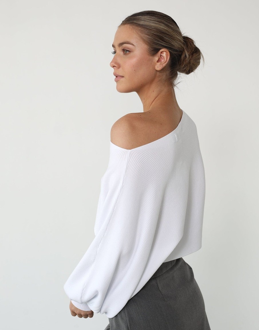 Clothing Voguemax Jumpers + Cardigans | Vanna Jumper (White)