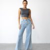 Clothing Charcoal Clothing Crop Tops | Kayce Crop Top (Slate)