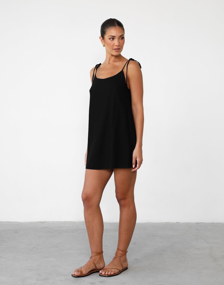 Clothing Charcoal Clothing Mini Dresses | Leighton Mini Dress (Black)