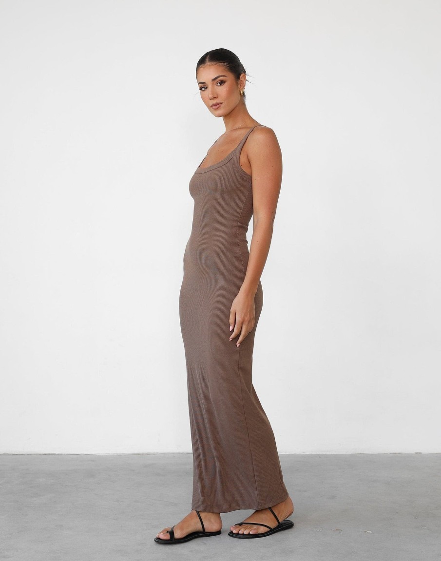 Clothing Qtrend Basics Edit | Skyler Maxi Dress (Chocolate)