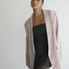 Clothing Lioness Blazers | Nyc Blazer (Pink Pinstripe) - By Lioness