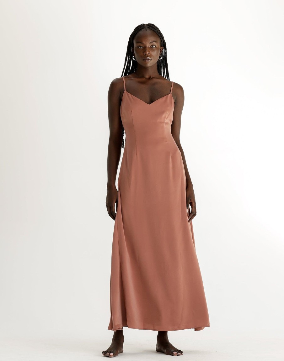 Clothing Charcoal Clothing Maxi Dresses | Isabella Maxi Dress (Dusty Rose)