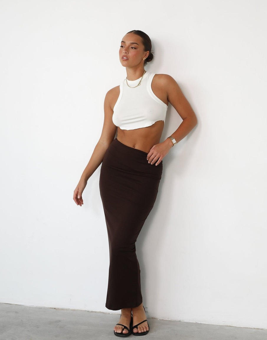 Clothing Charcoal Clothing Skirts | Broadway Maxi Skirt (Cocoa)