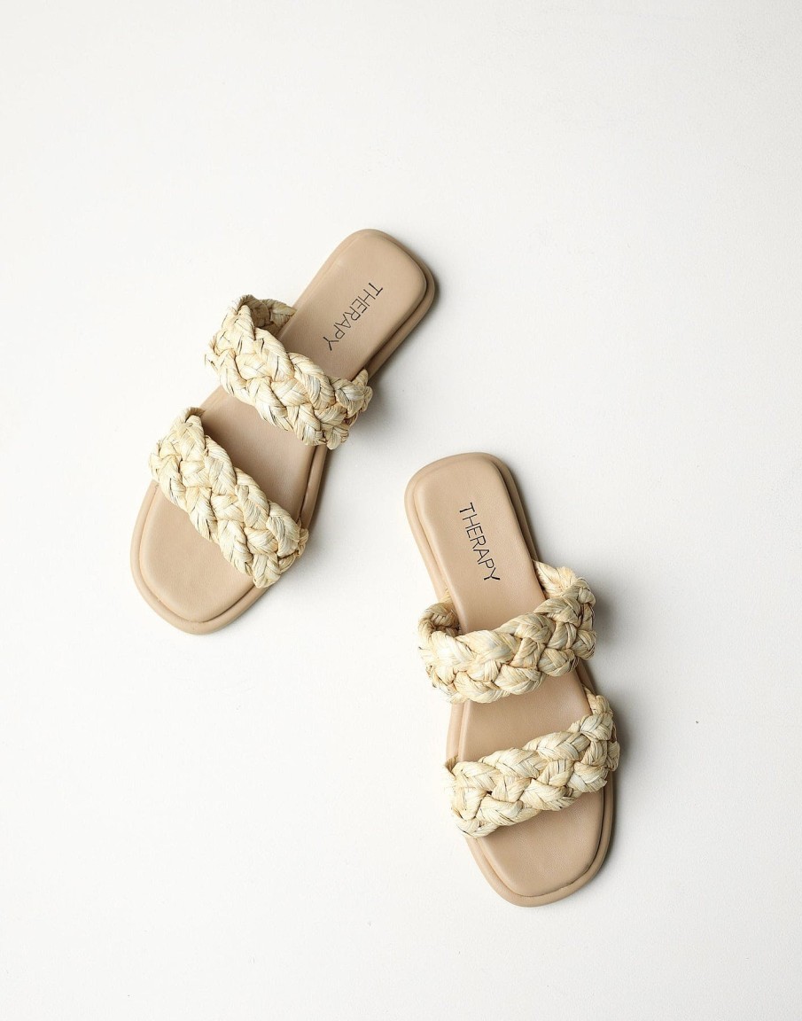 Shoes Therapy | Raain Sandals (Natural Raffia) - By Therapy