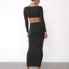 Clothing Charcoal Clothing Partywear | Broadway Maxi Skirt (Charcoal)