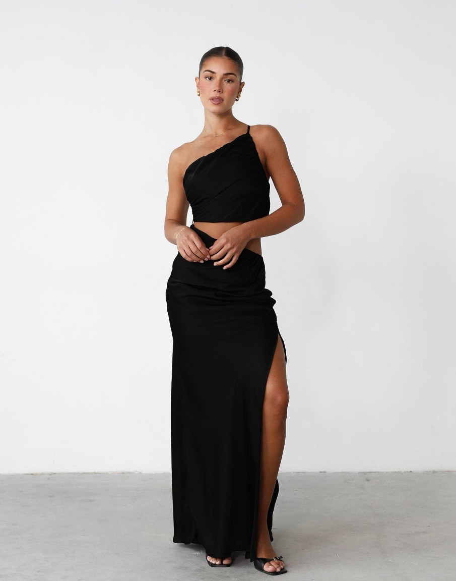 Clothing Q-Trend Skirts | Starlet Maxi Skirt (Black)