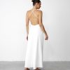 Clothing CHARCOAL CLOTHING Maxi Dresses | Haylie Linen Maxi Dress (White)