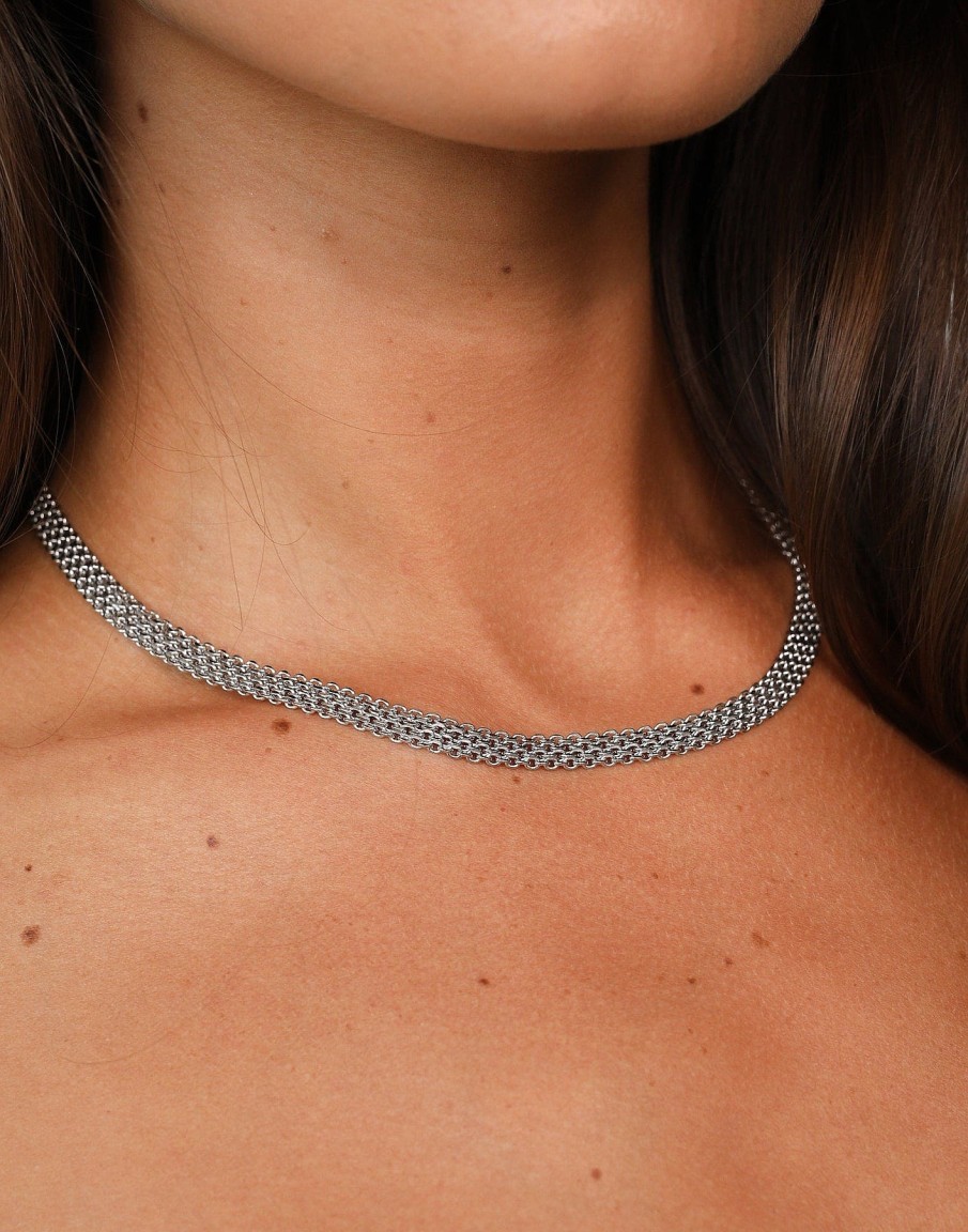 Accessories CHARCOAL Necklaces | Alanis Necklace (Silver)