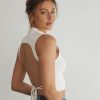 Clothing Charcoal Clothing Knitwear | Zamora Knit Crop Top (Off White)