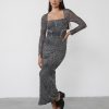 Clothing Qtrend Maxi Dresses | Bea Maxi Dress (Black Print)