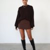 Clothing Charcoal Clothing Knitwear | Cody Oversized Jumper (Chocolate)