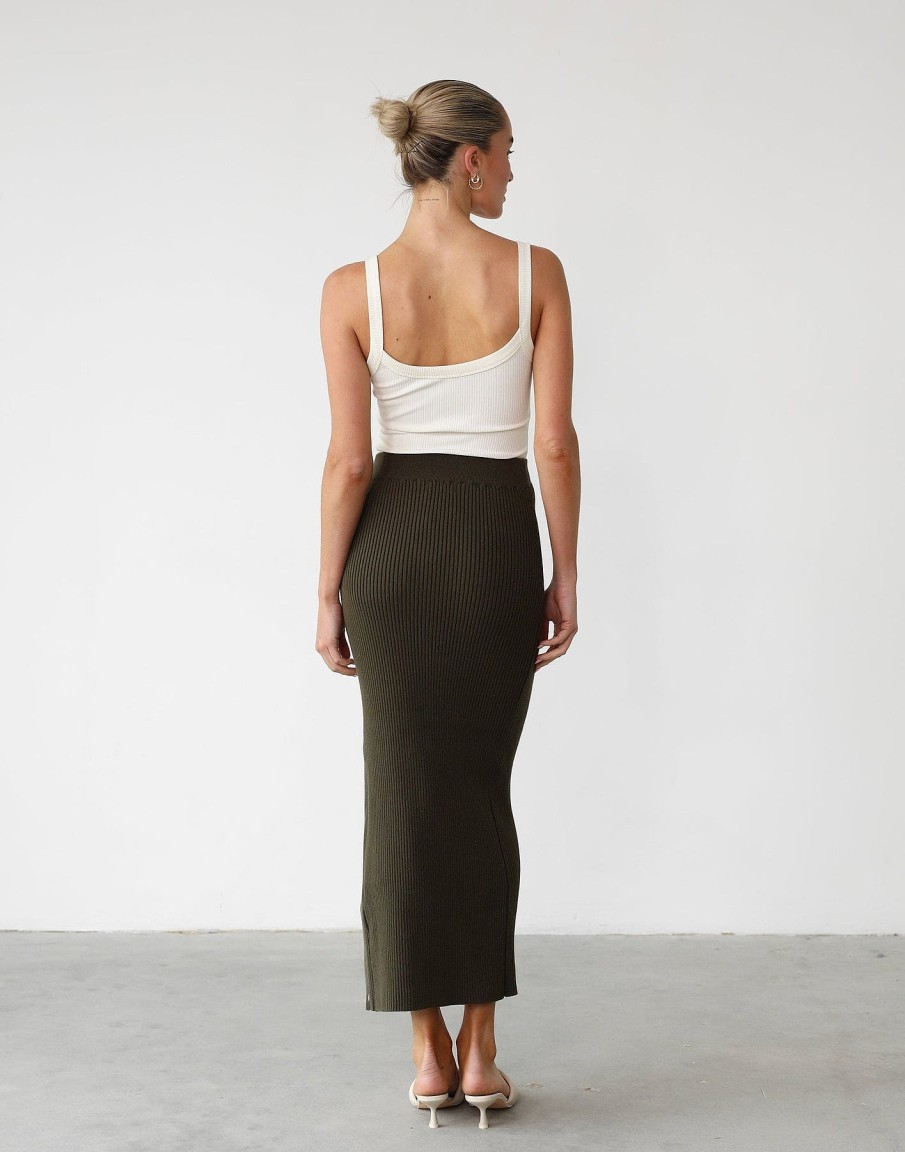 Clothing Thanne Skirts | Esmie Maxi Skirt (Burnt Olive)