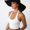 Accessories Charcoal Clothing Hats | Sofia Wide Brim Straw Hat (Black)