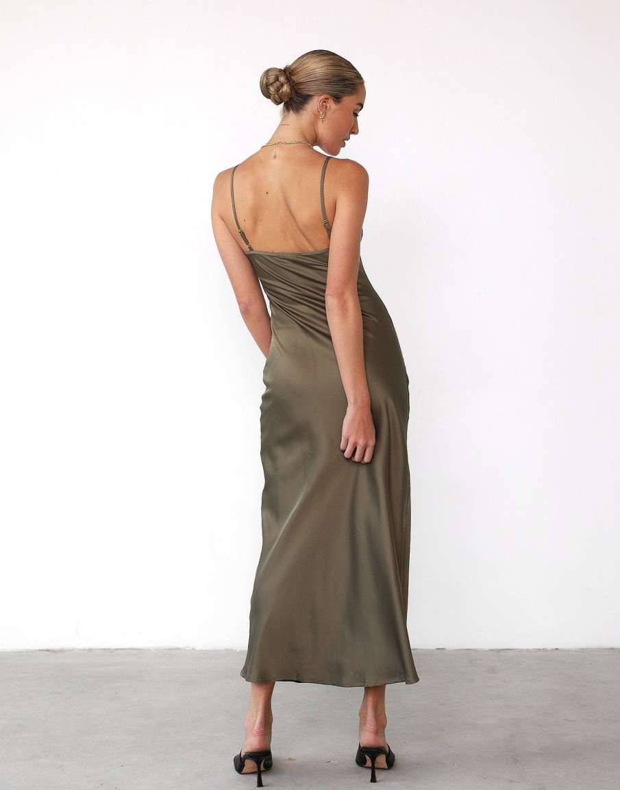 Clothing Charcoal Clothing | Martha Maxi Dress (Tea Leaf)