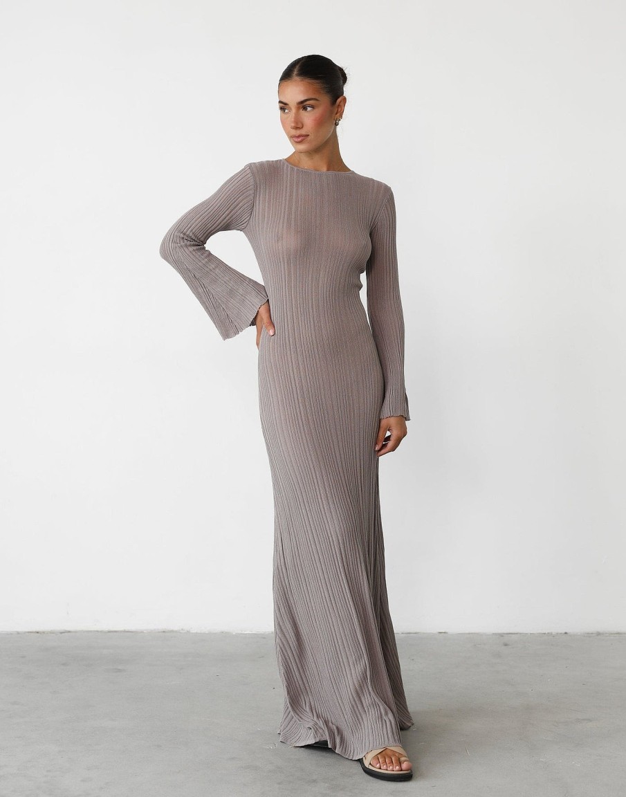 Clothing Q-Trend Maxi Dresses | Harmonia Maxi Dress (Grey)