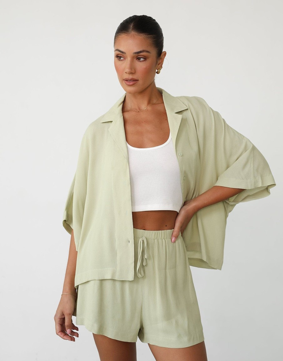 Clothing Alive Girl Shirts + Blouses | Divya Shirt (Pistachio)